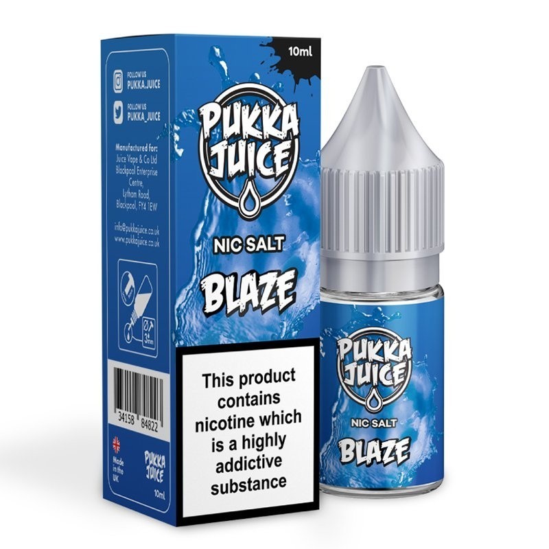 Liquid Pukka Juice 10ml - Blaze 20mg salt  (A25) | Eliq Vapoteur