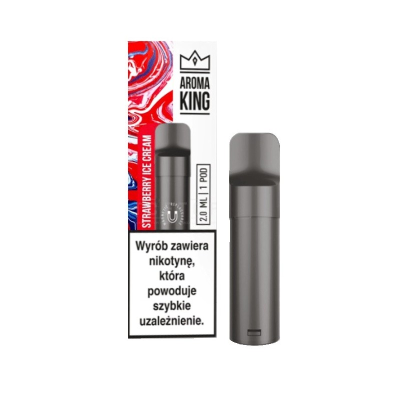 Cartouche de recharge Aroma King Pod - Crème glacée à la fraise (A25) | Eliq Vapoteur
