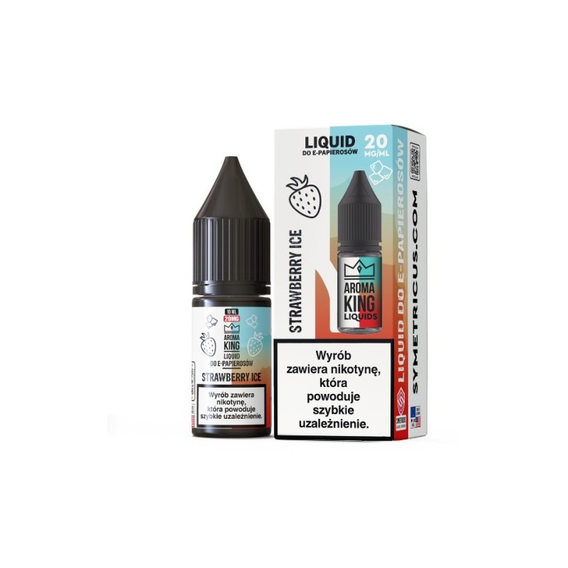 Liquid Aroma King Salt 10 ml - Strawberry Ice 20 mg | Eliq Vapoteur