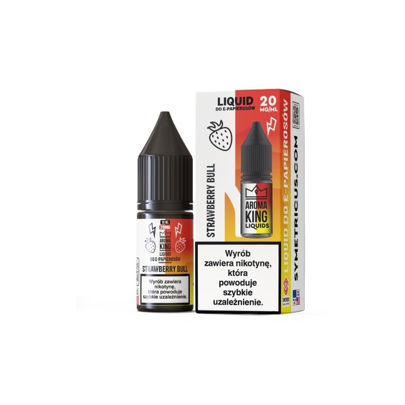 Liquid Aroma King Salt 10 ml - Strawberry Bull 20 mg | Eliq Vapoteur