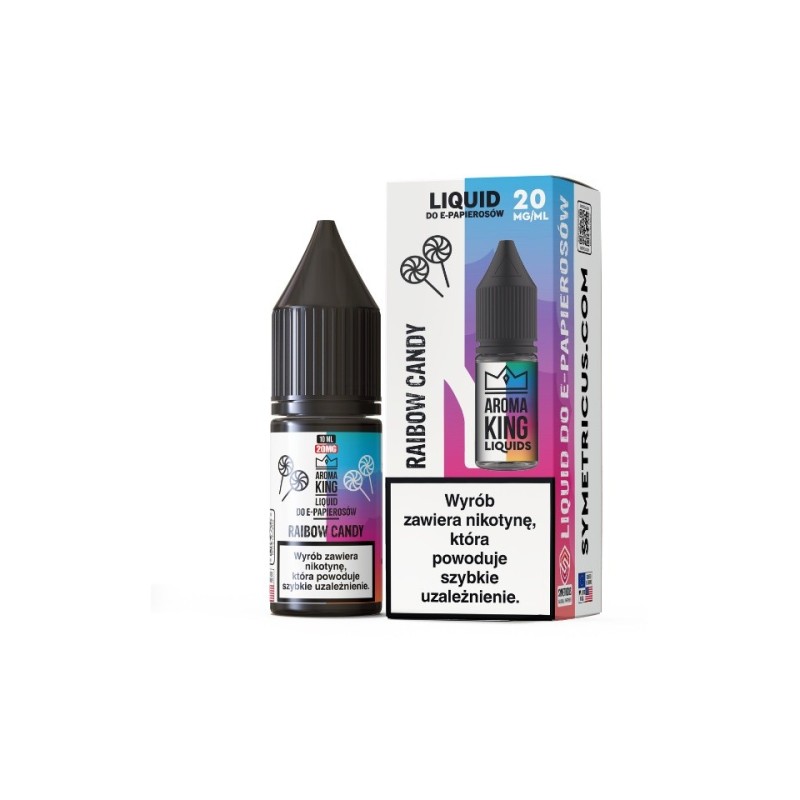 Liquid Aroma King Salt 10 ml - Rainbow Candy 20 mg | Eliq Vapoteur