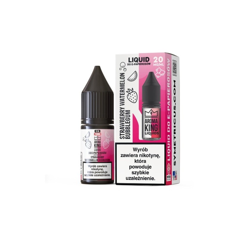 Liquid Aroma King Salt 10 ml - Strawberry Watermelon Bubblegum 20 mg | Eliq Vapoteur