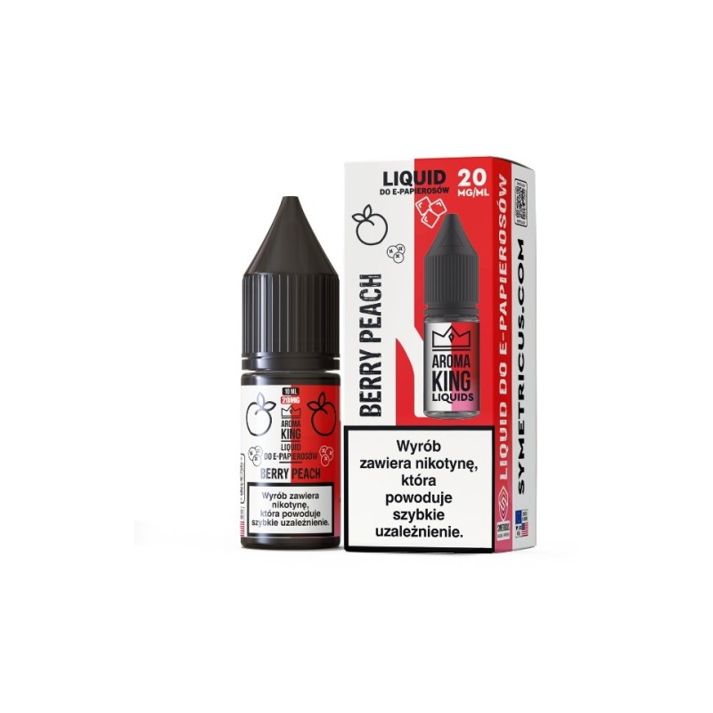 Liquid Aroma King Salt 10 ml - Berry Peach 20 mg (A25) | Eliq Vapoteur