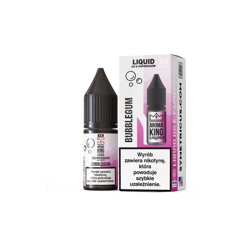 Liquid Aroma King Salt 10 ml - Bubblegum 20 mg  (A25) | Eliq Vapoteur