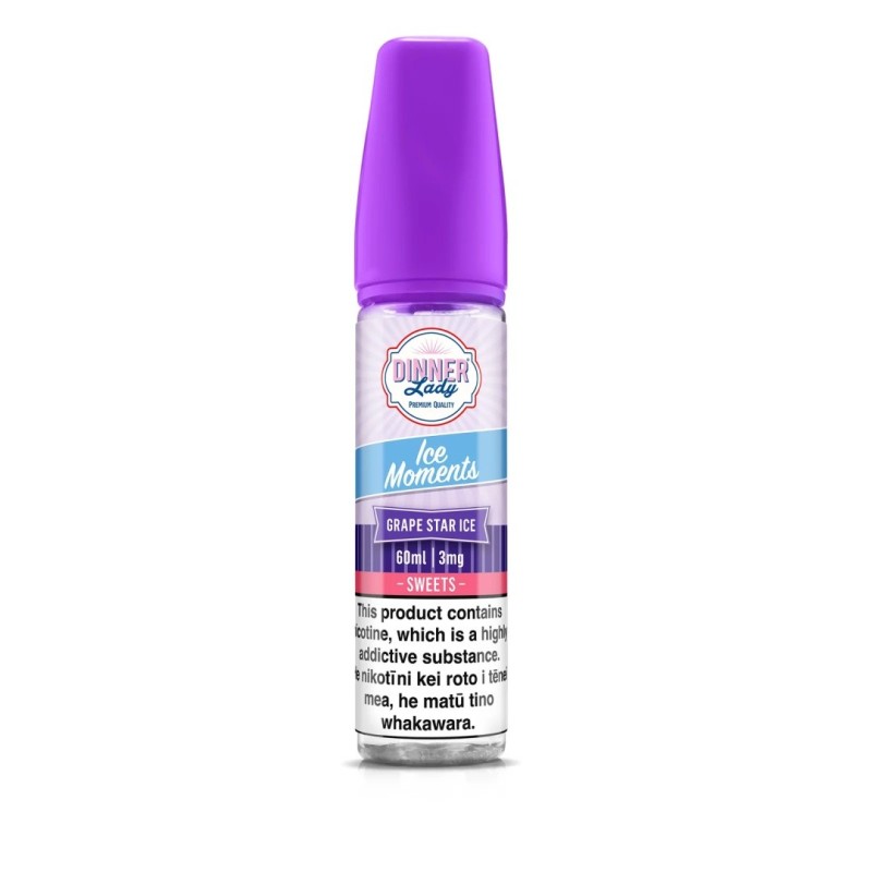 Longfill Dinner Lady 18/60ml - Grape Star Ice | Eliq Vapoteur
