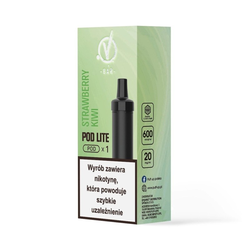 Kartridż Wkład Cubo Pod 20mg 2ml - Strawberry Kiwi (A25) | Eliq Vapoteur