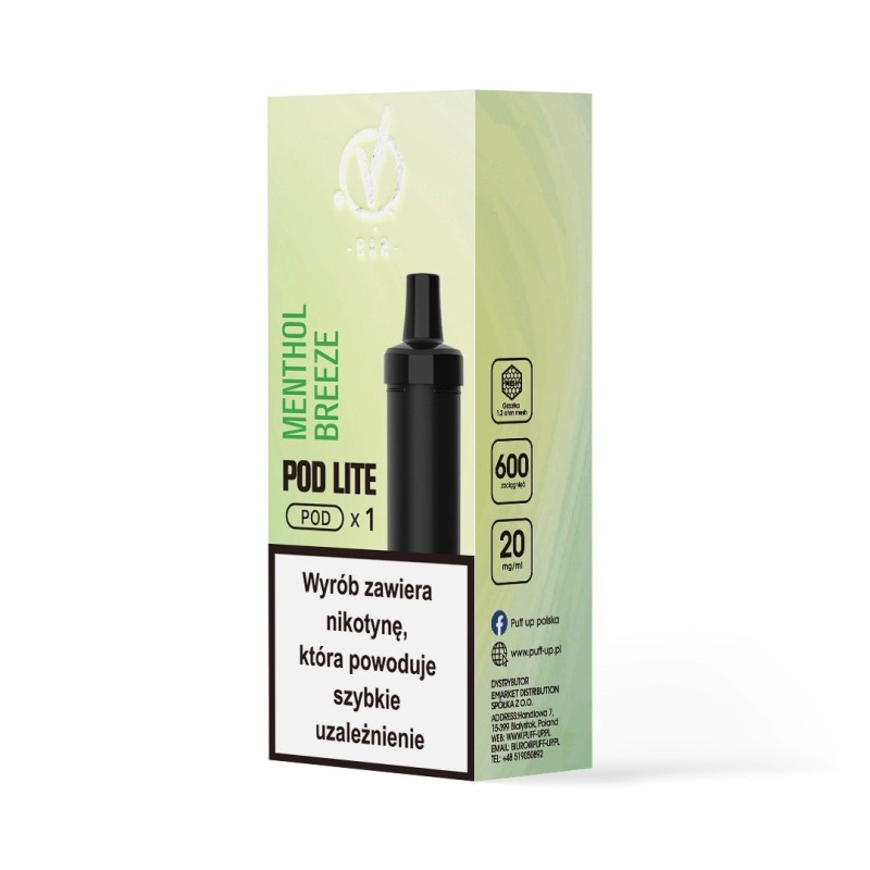 Kartridż Wkład Cubo Pod 20mg 2ml - Menthol Breeze (A25) | Eliq Vapoteur