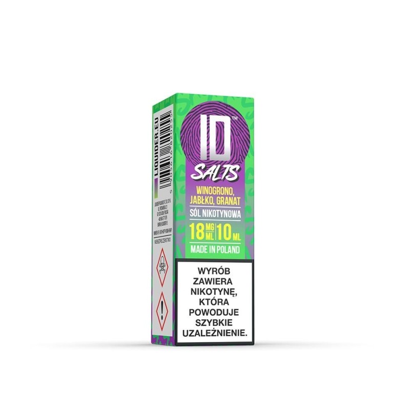 Liquid ID Salt - 10ml Grape, Apple, Pomegranate 18mg (A25) | Eliq Vapoteur