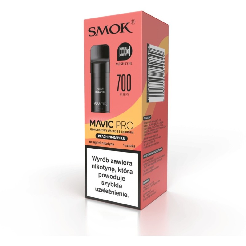 Wkład Smok Mavic PRO 2ml - Pêche Ananas (A25) | Eliq Vapoteur