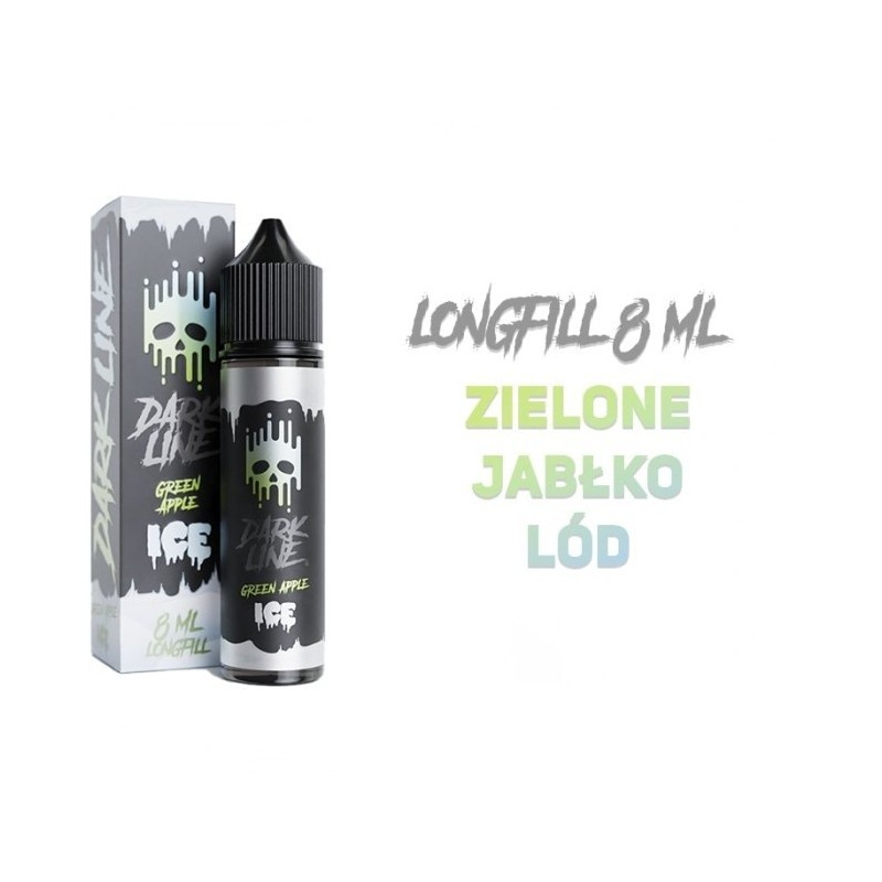 Longfill Dark Line ICE 8/60ml - Green Apple (A25) | Eliq Vapoteur