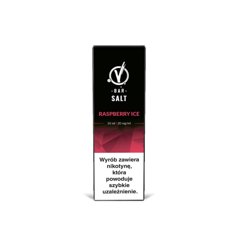 Liquid VBar Salt 10ml - Raspberry Ice 20mg (A25) | Eliq Vapoteur