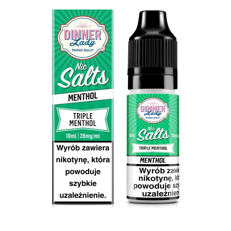 Liquid Dinner Lady Salt 20mg - Triple Menthol | Eliq Vapoteur