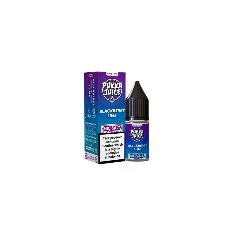 Liquid Pukka Juice 10ml - Blackberry Lime 20mg salt  (A25) | Eliq Vapoteur