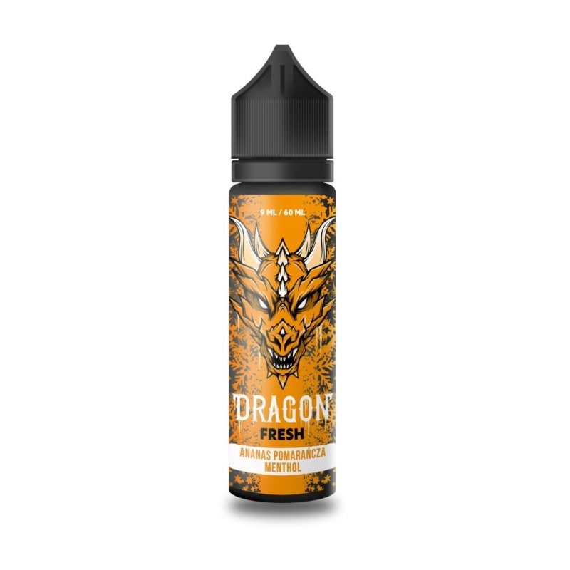 Longfill Dragon Fresh 9/60ml - Pomarańcza ananas menthol (A25) | Eliq Vapoteur
