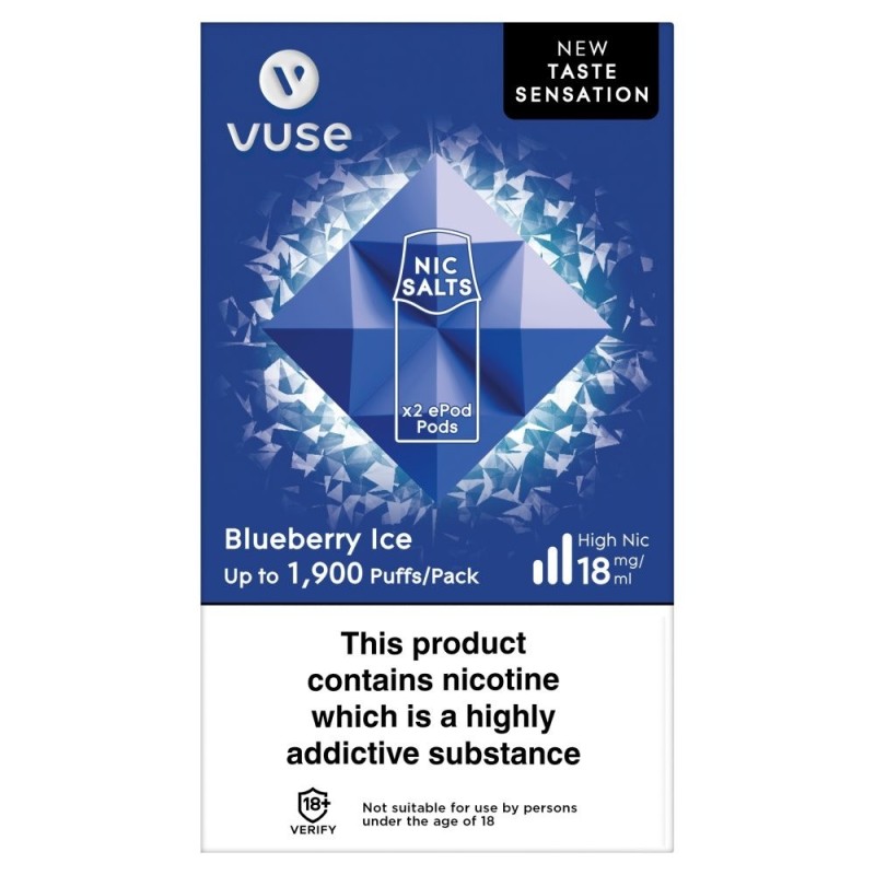 Vuse ePod Blueberry Ice 18mg /ml (1 szt.) | Eliq Vapoteur