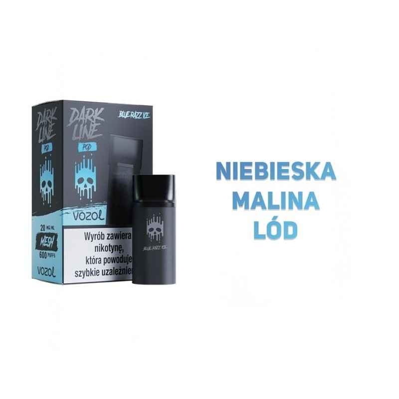 Dark Line Pod 2ML - Blue Razz Ice 20MG | Eliq Vapoteur