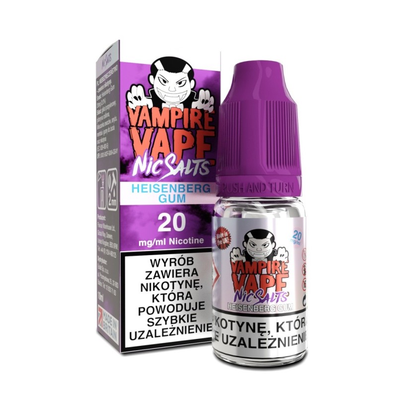 Liquid Vampire Vape Salt 10 ml 20mg - Heisenberg Gum  (A25) | Eliq Vapoteur