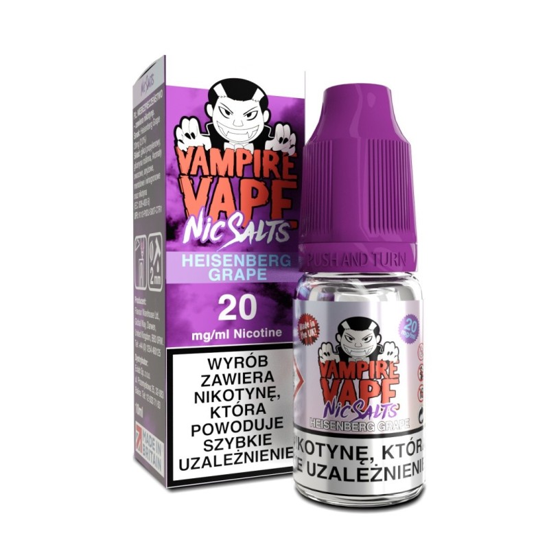 Liquid Vampire Vape Salt 10 ml 20mg - Heisenberg Grape  (A25) | Eliq Vapoteur
