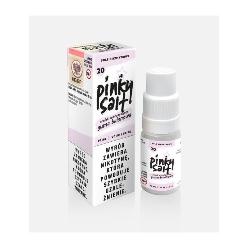 Liquid Pinky Vape Salt - 10ml Bonbon Gomme 20mg (A25) | Eliq Vapoteur
