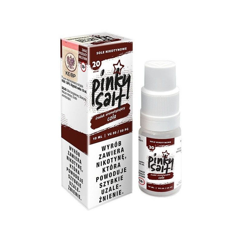 Liquid Pinky Vape Salt - 10ml Cola 20mg (A25) | Eliq Vapoteur