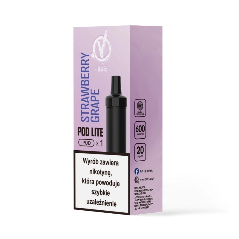 Kartridż Wkład Cubo Pod 20mg 2ml - Strawberry Grape (A25) | Eliq Vapoteur