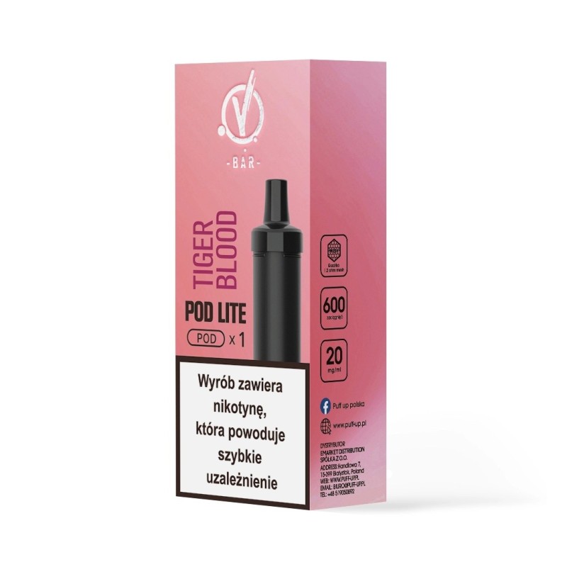 Cartouche Cubo Pod 20mg 2ml - Tiger Blood (A25) | Eliq Vapoteur