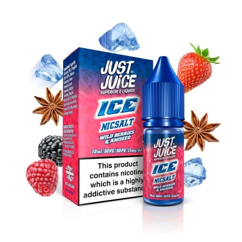 Liquid Just Juice Salt 10ml - Wild Berries & Anissed Ice 20mg (A25) | Eliq Vapoteur