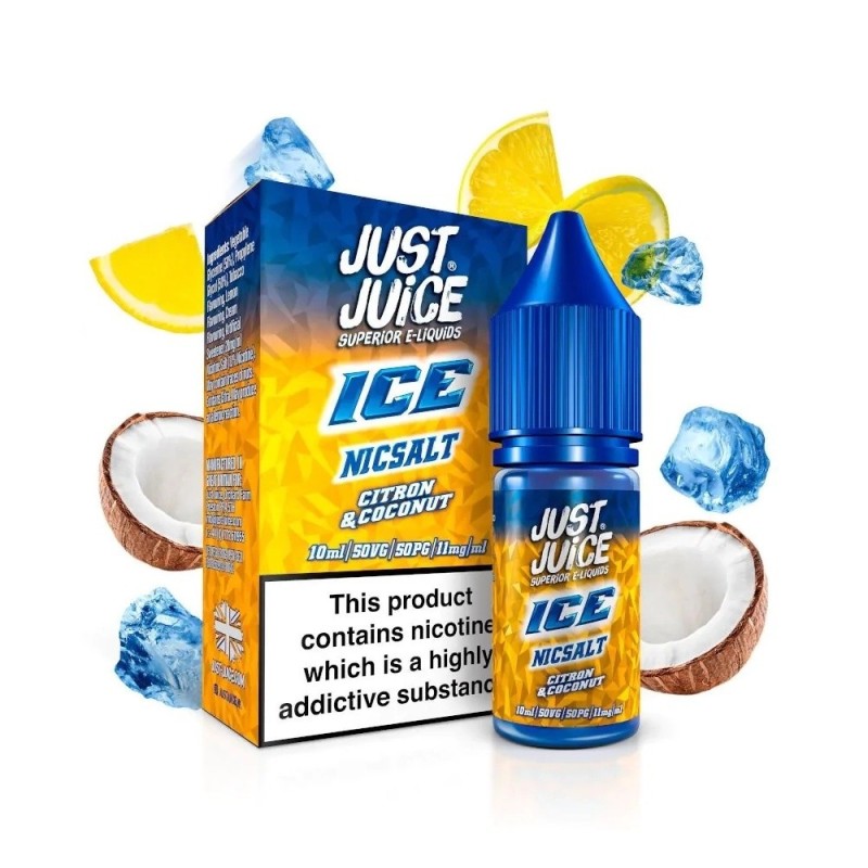 Liquid Just Juice Salt 10ml - Citron Coconut 20mg (A25) | Eliq Vapoteur