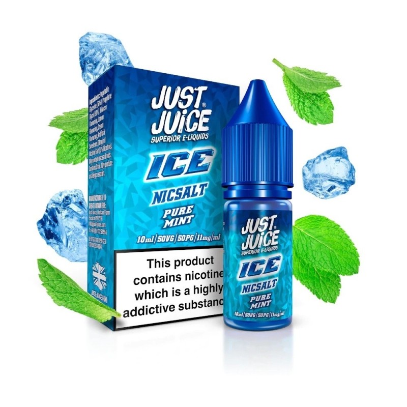 Liquid Just Juice Salt 10ml - Pure mint 20mg (A25) | Eliq Vapoteur