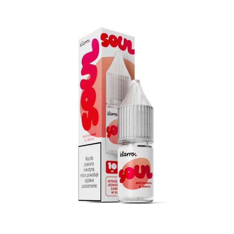 Liquide Klarro Soul 10ml 20mg sel - Pêche Pomme (A25) | Eliq Vapoteur