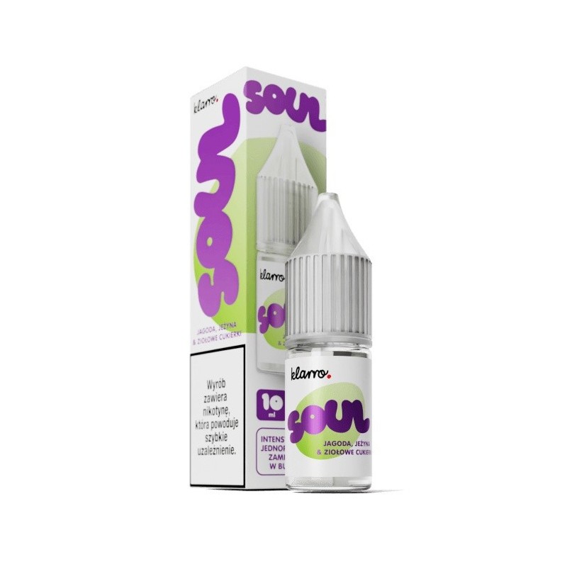 Liquide Klarro Soul 10ml 20mg Sel - Fraise, Mûre, Bonbons aux Herbes (A25) | Eliq Vapoteur