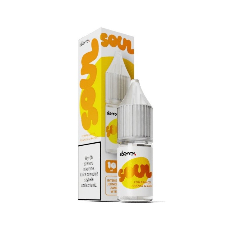 Liquid Klarro Soul 10ml 20mg salt - Pomarańcza Ananas Mango  (A25) | Eliq Vapoteur