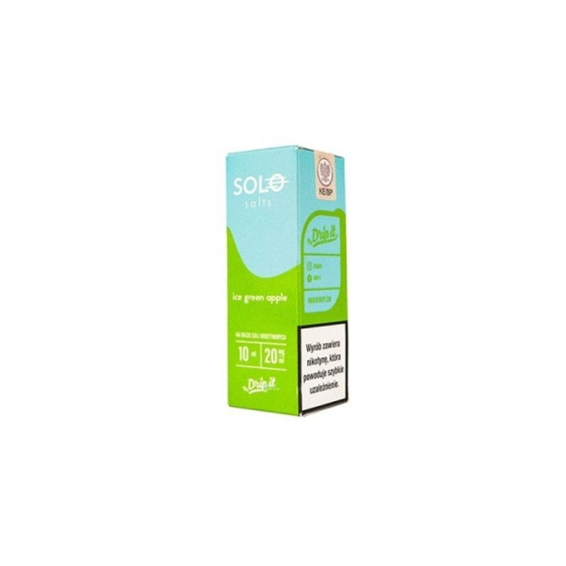Liquid SOLO 10ml 20mg Sel - Pomme Verte Glacée | Eliq Vapoteur