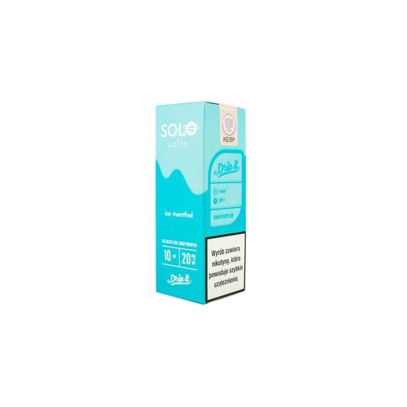 Liquid SOLO 10ml 20mg Sel - Menthol Glacé | Eliq Vapoteur
