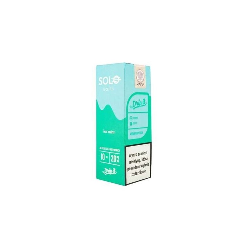 Liquid SOLO 10ml 20mg Sel - Menthe Glaciale | Eliq Vapoteur