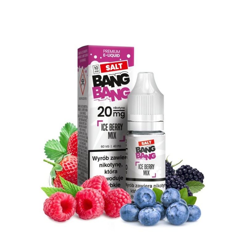 Liquid Bang Bang Salt 20mg 10ml - Ice Berry MIX (A25) | Eliq Vapoteur