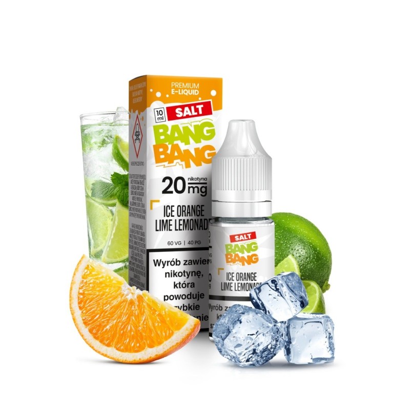 Liquid Bang Bang Salt 20mg 10ml - Ice Orange Lime Lemonade  (A25) | Eliq Vapoteur