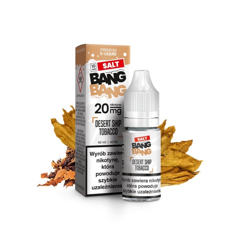 Liquid Bang Bang Salt 20mg 10ml - Desert Ship Tobacco  (A25) | Eliq Vapoteur