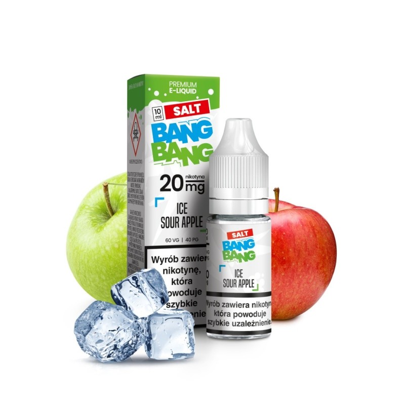 Liquid Bang Bang Salt 20mg 10ml - Ice Sour Apple (A25) | Eliq Vapoteur