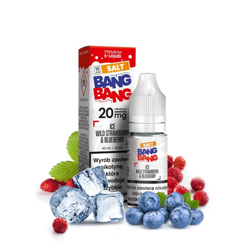 Liquid Bang Bang Salt 20mg 10ml - ICE WILD STRAWBERRY BLUEBERRY (A25) | Eliq Vapoteur