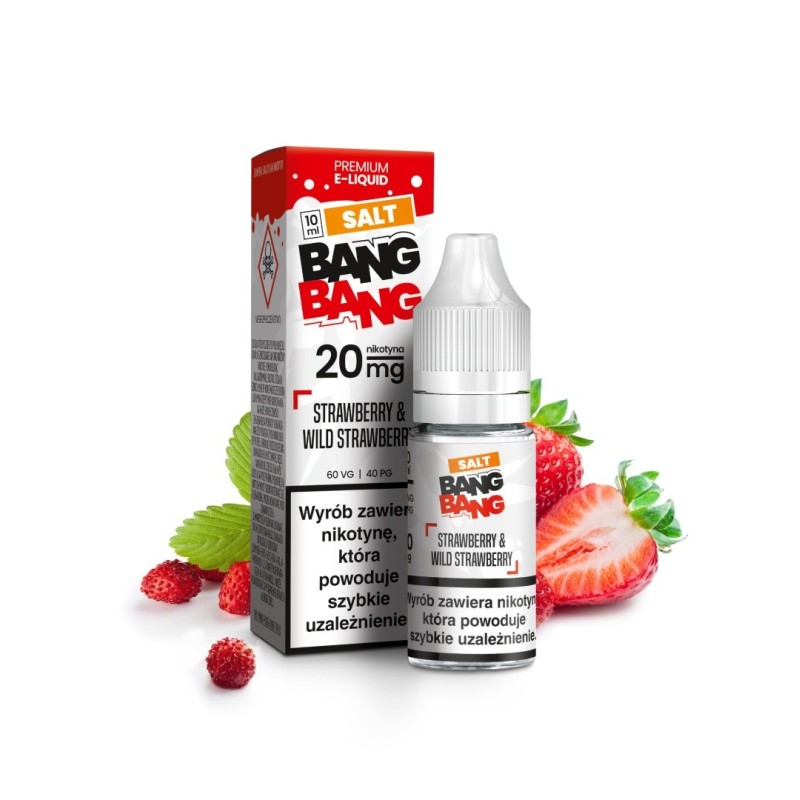 Liquid Bang Bang Salt 20mg 10ml - Strawberry & Wild Strawberry (A25) | Eliq Vapoteur