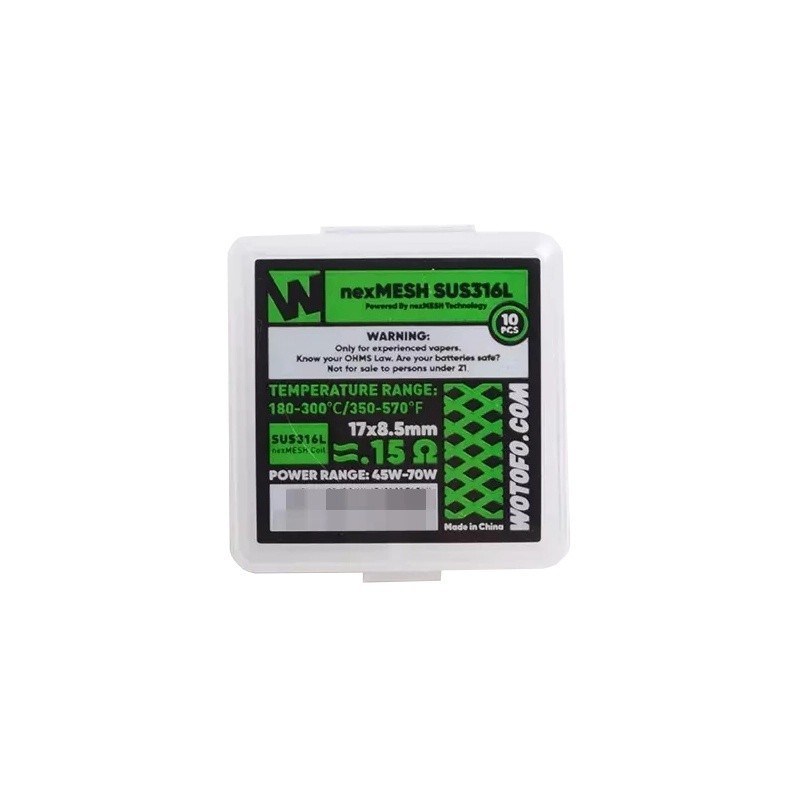 Nexmesh SUS316L 17x8.5mm 0.15ohm | Eliq Vapoteur