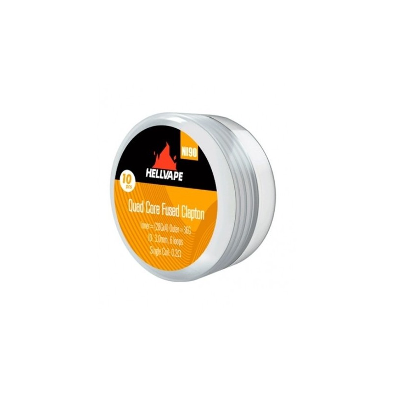 Hellvape - NI90 Quad Core Fused Clapton 0.2ohm 10pcs | Eliq Vapoteur