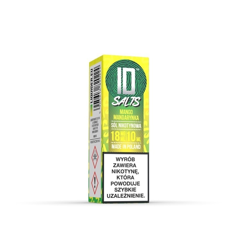 Liquid ID Sel - 10ml Mangue Mandarine 18mg (A25) | Eliq Vapoteur