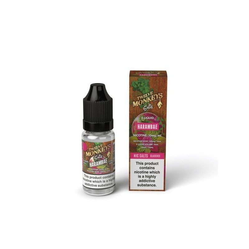 Liquid Twelve Monkeys 20mg 10ml - Harambae Salt | Eliq Vapoteur
