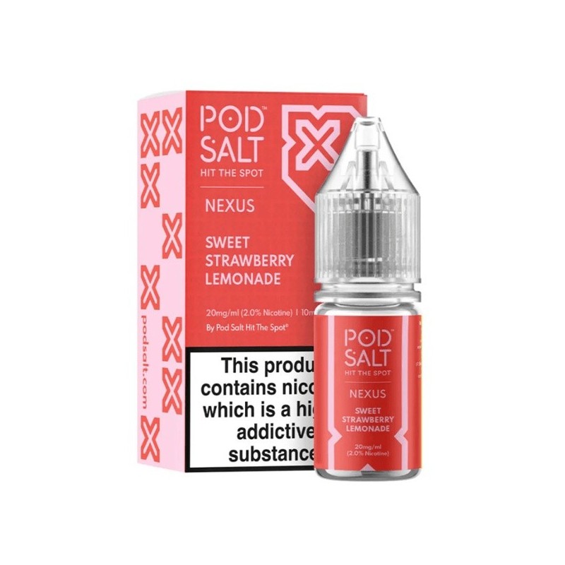 Liquid Pod Salt Nexus - Sweet Strawberry Lemonade - 10ml - 20mg (A25) | Eliq Vapoteur