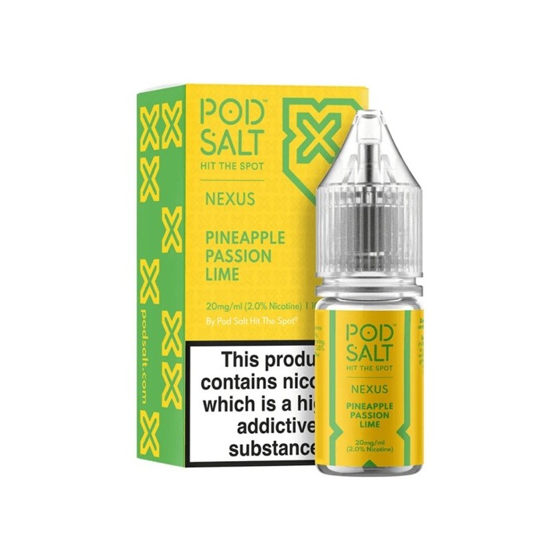 Liquid Pod Salt Nexus - Pineapple Passion Lime - 10ml - 20mg (A25) | Eliq Vapoteur