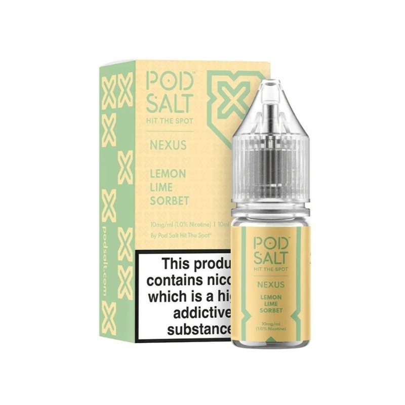 Liquid Pod Salt Nexus - Lemon Lime Sorbet - 10ml - 20mg (A25) | Eliq Vapoteur