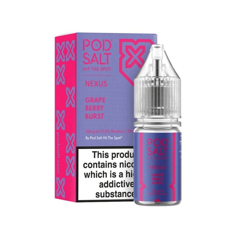 Liquid Pod Salt Nexus - Grape Berry Burst - 10ml - 20mg (A25) | Eliq Vapoteur
