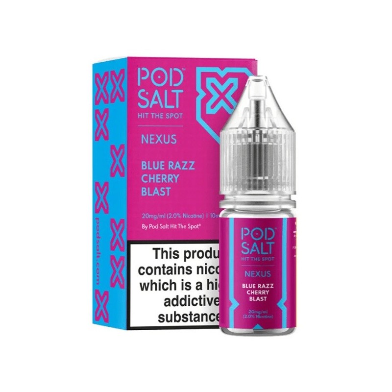 Liquid Pod Salt Nexus - Blue Razz Cherry Blast - 10ml - 20mg (A25) | Eliq Vapoteur